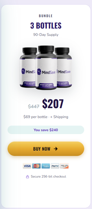 MindSave 3 bottle Price